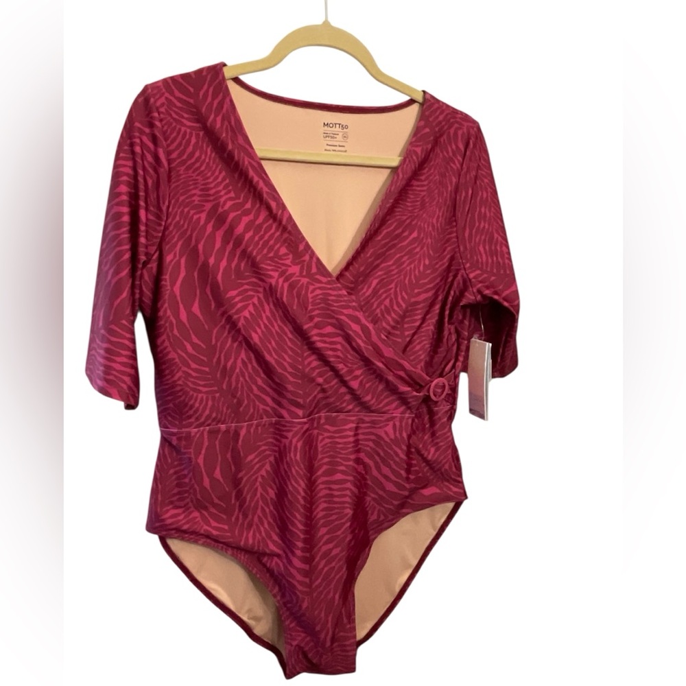 MOTT50 NWT Mia Elbow Sleeve Wrap swimsuit